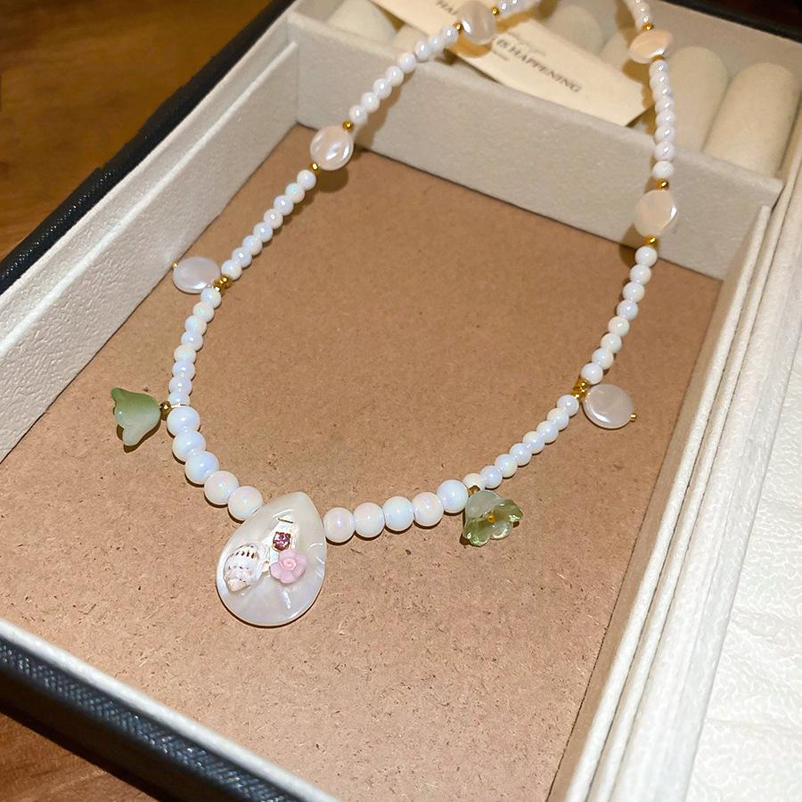 French Vintage Baroque Pearl Necklace Summer Niche Premium Sense Clavicle Chain Light Luxury Versatile Necklace Women