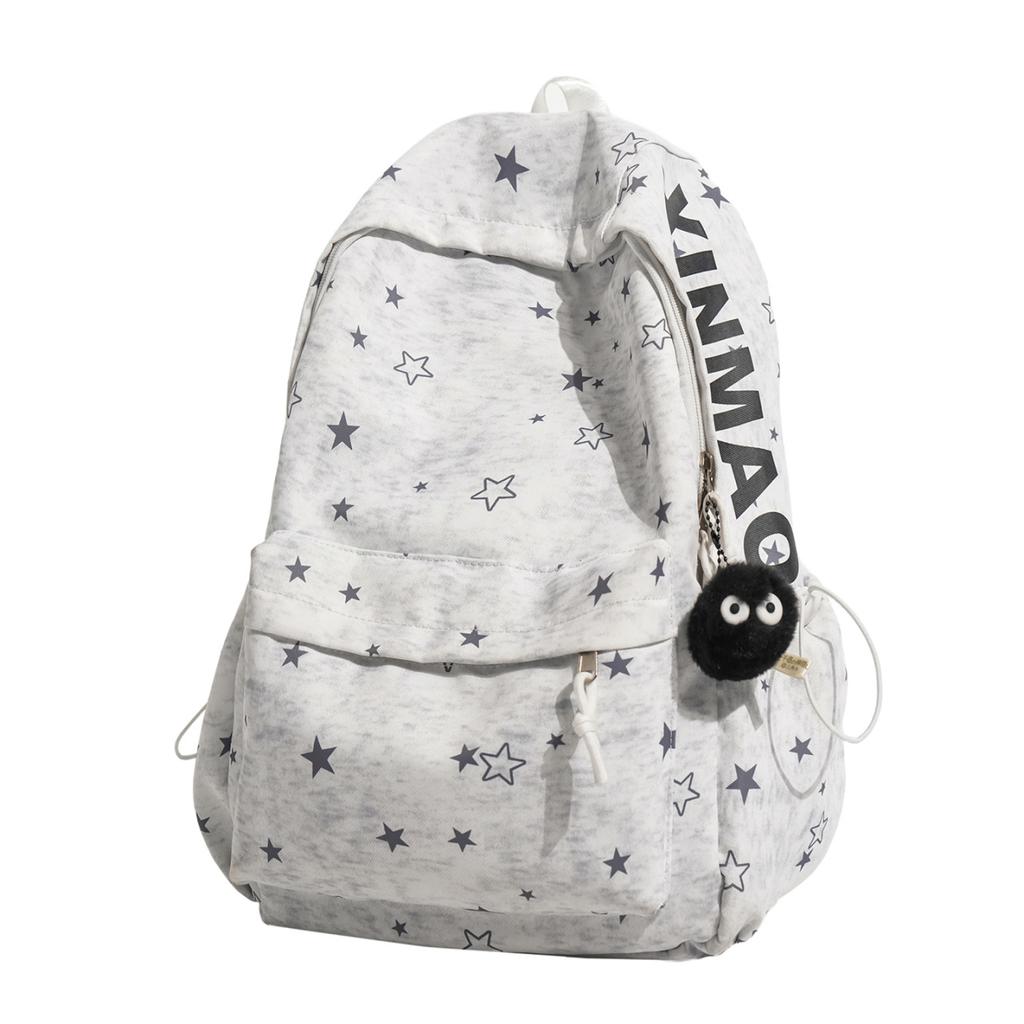 Schoolbag Schoolbag Female Junior High School High School Student Star Printing Korean Version Niche Ins Backpack Mori College Student Computer Bag