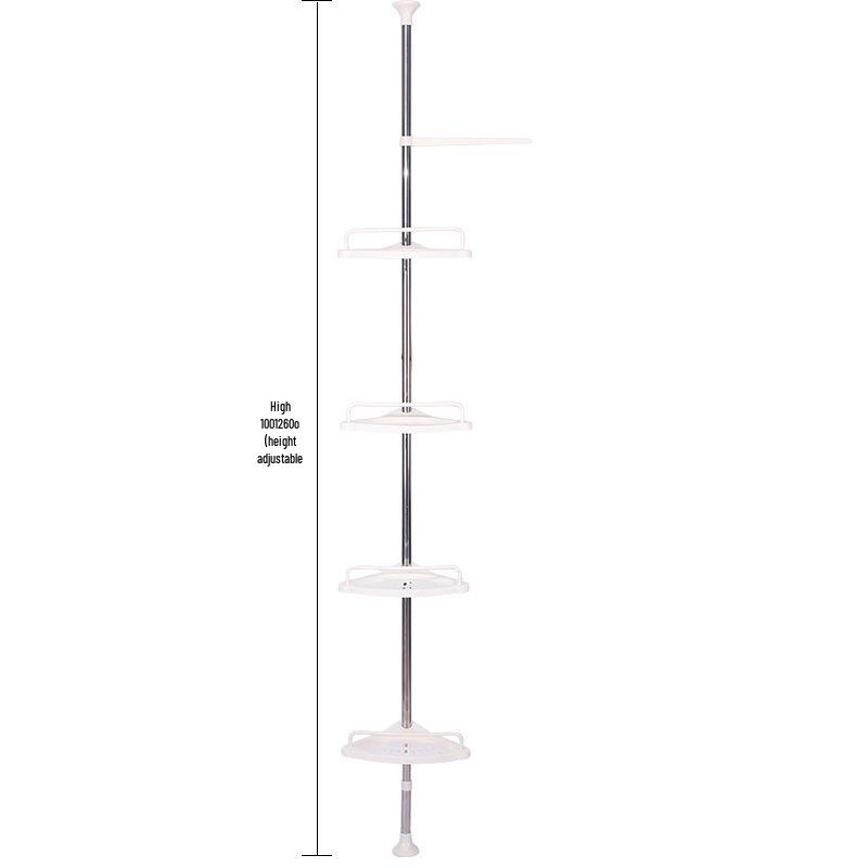

Многоярусная угловая полка для ванной из нержавеющей стали с выдвижным местом для хранения туалетных принадлежностей Height 100-260cm (Four-layer Retractable) белый