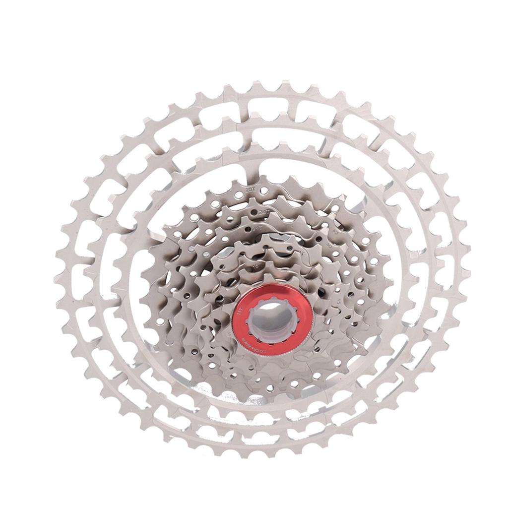 Mountain Bike Freewheel Bicycle Split Structure Hollow 46T Cassette Flywheel Silver10 Speed 46T