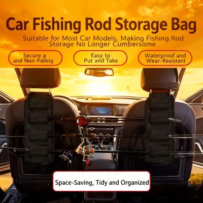 Car Fishing Rod Holder, Fishing Gear Wall-mounted Bait and Rod Straps, Lure Rod Fixer, Car Fishing Rod and Lure Rod Storage