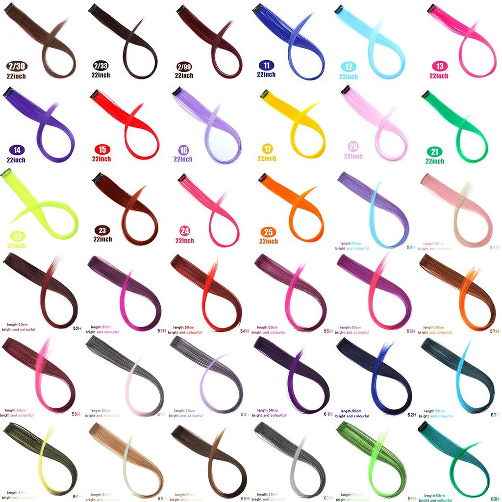 LUPU Długie proste doczepiane włosy z klipsem Ombre Szary Czerwony Różowy Kolorowy Tęczowy Podkreśl pasma włosów na spinkach do włosów Odporne na ciepło
