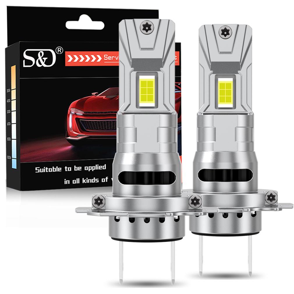 2Pcs 32000LM H7 LED Headlight Bulbs Mini Turbo H11 LED H4 H8 9005 HB3 9006 HB4 70W Car Fog Light Hi Lo Beam Headlamp Auto Plug&Play Lamp 6500K White