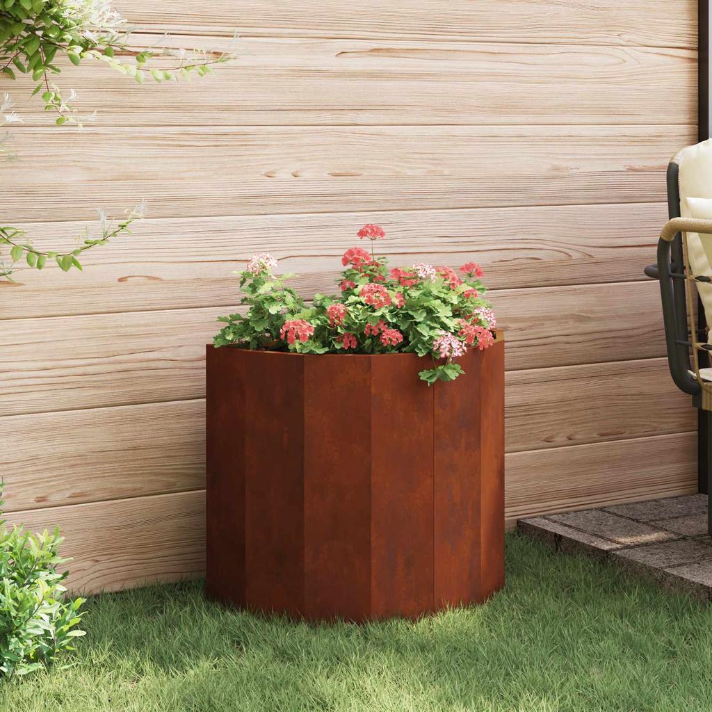 Rustic Planter Box 60 X 30 X 50 Cm Weatherproof Steel