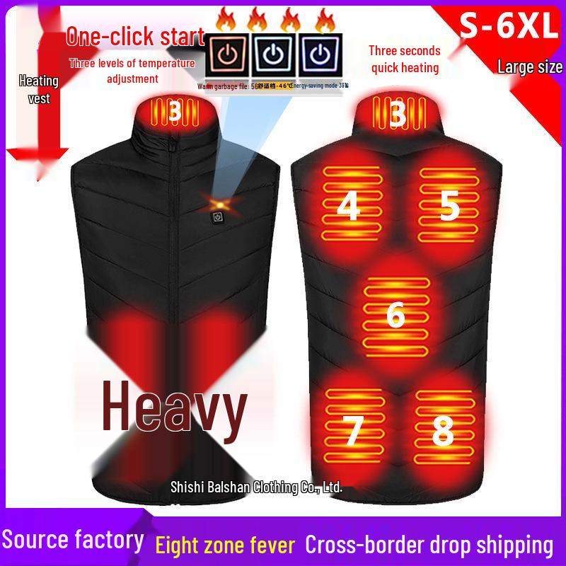 Unisex Winter Smart Heating Vest - Constant Temperature Electric Heated Cotton Jacket