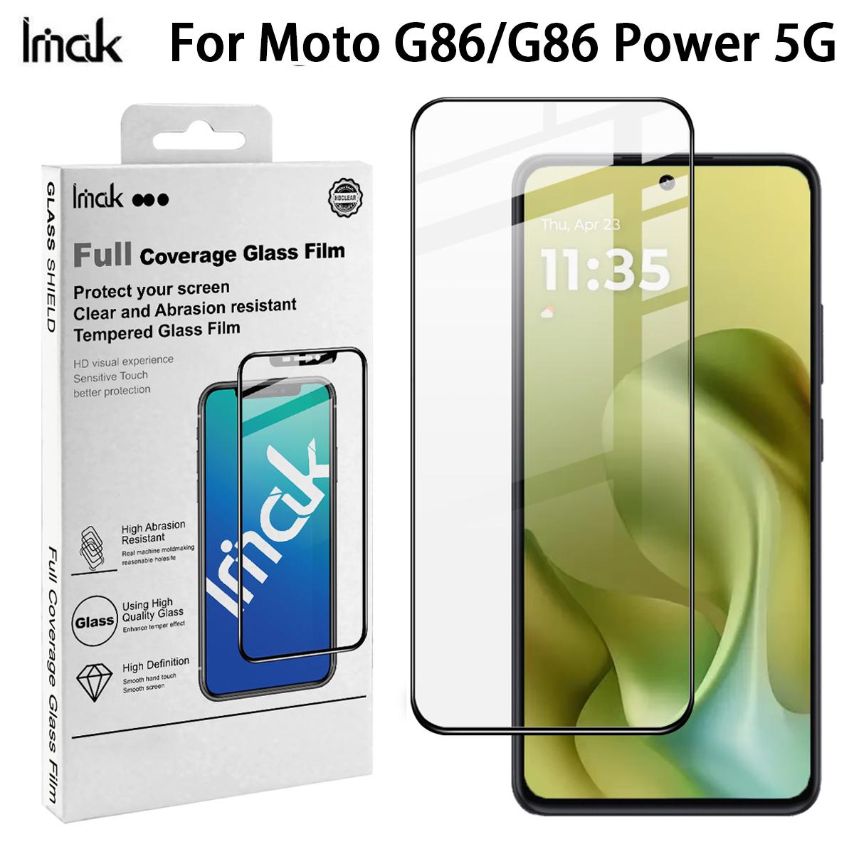 

For Moto G86 Power 5G Glass IMAK Full Coverage Tempered Glass Film Pro+ Series Moto G86 5G
