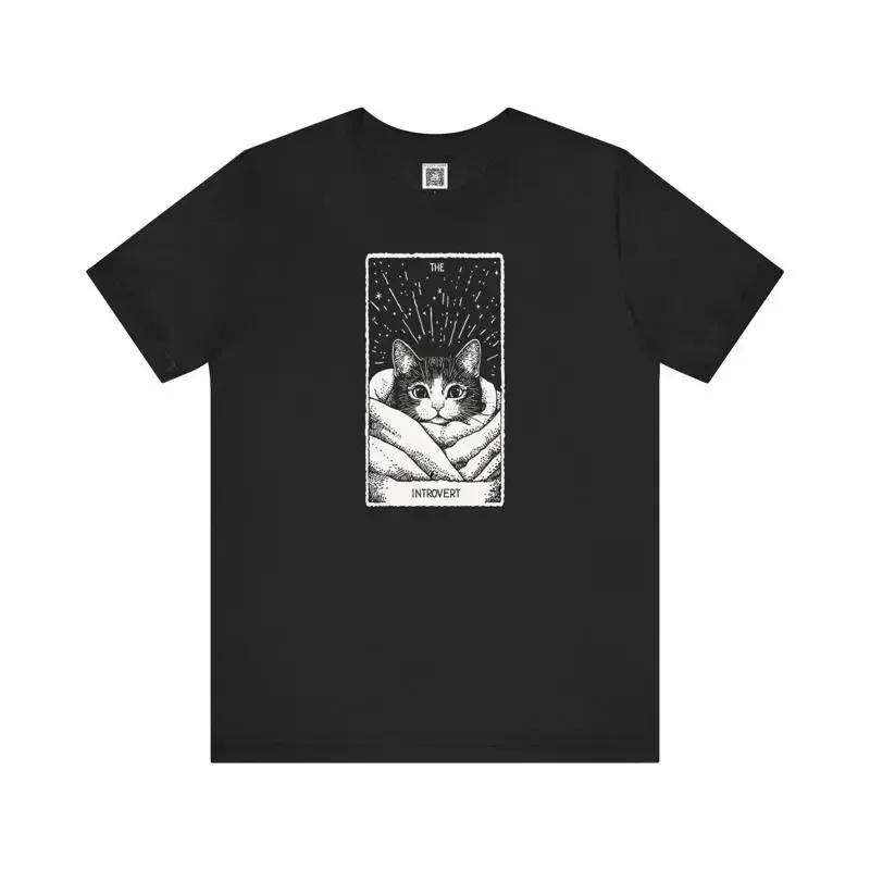 Introvert Tarot Cat T Shirt