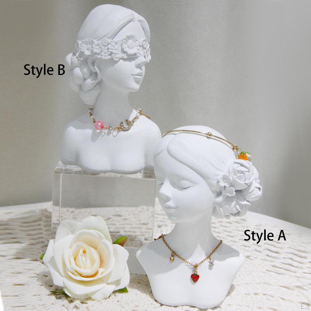 Display Stand Bust, Headphones Holder, 5in Hat Bracelet , Earrings Pendant for Showcase Retail