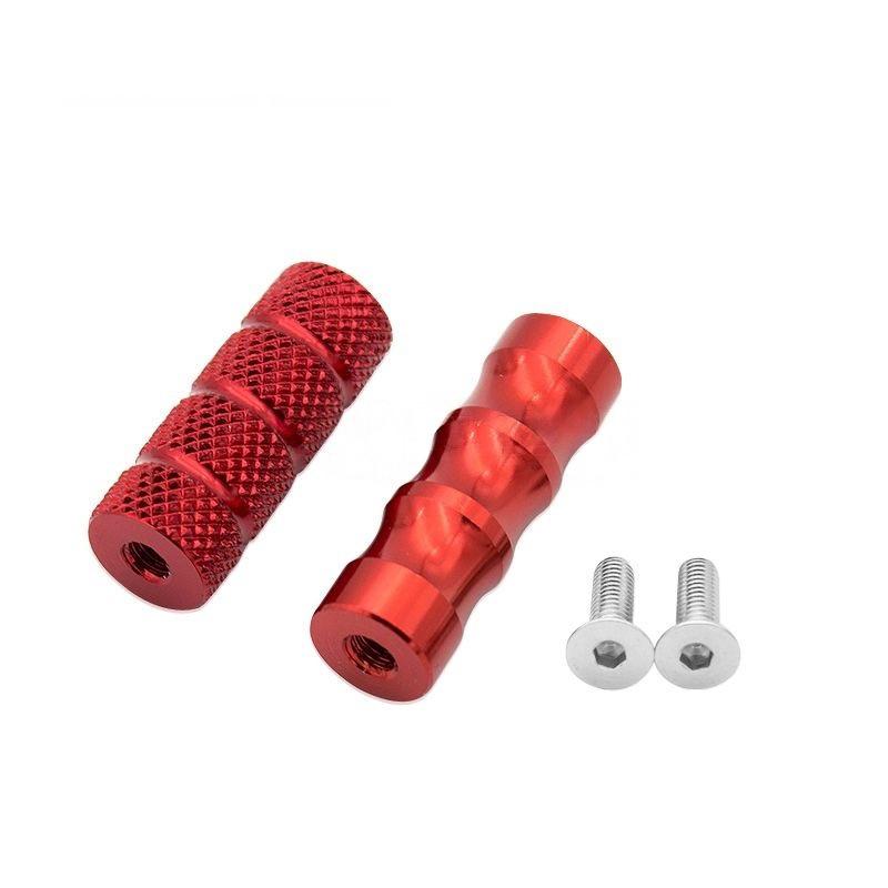 

M6 Universal Motorcycle Foot Pegs Cnc Aluminum Alloy Shift Brake Pedal Footrest For Motorbike Scooter Atv Modification красный