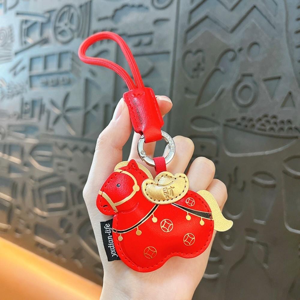 

Новый Мультяшный Конь Брелок Кожаный Год Лошади Зодиак Подвеска Китайский Новый Год Подвески для Сумки Домашний Декор