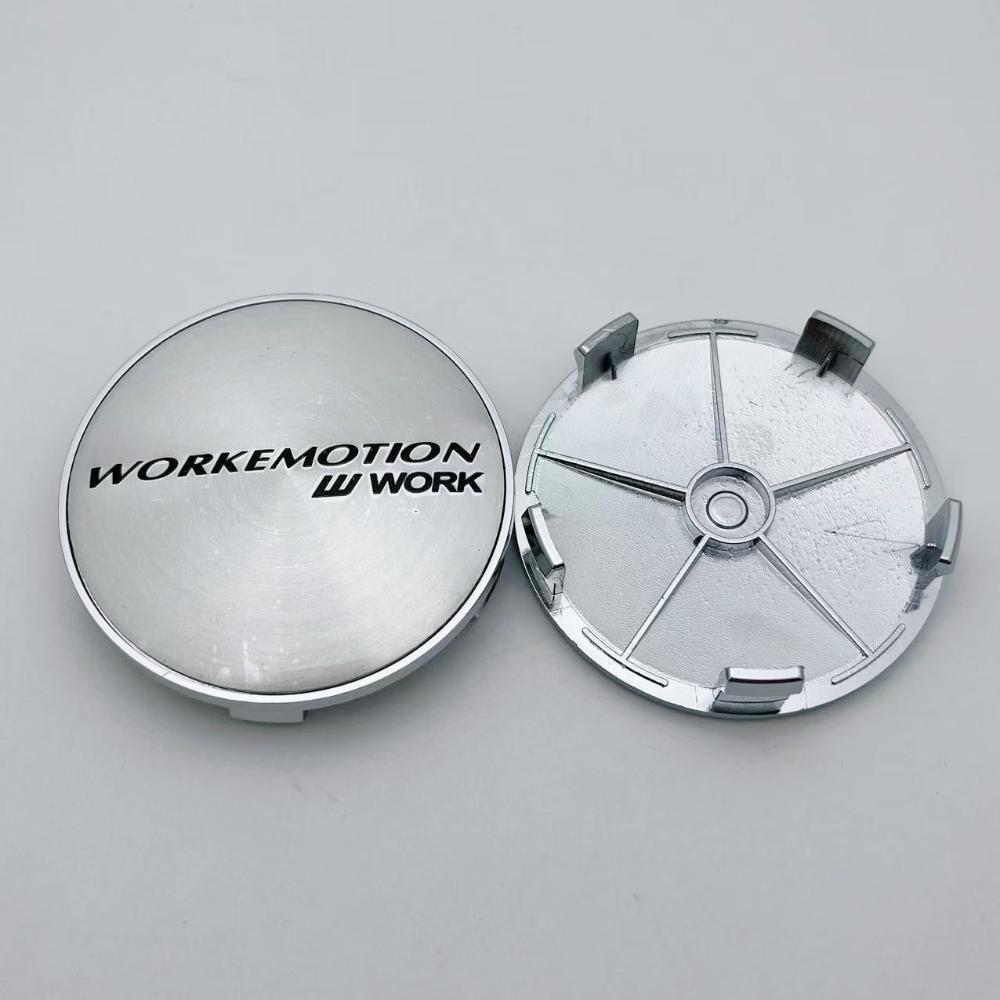 4pcs 68MM ( 63MM I.D ) W Work Emotion Emblem Logo Car Wheel Center Caps Wheels Hubcaps Auto Rims Dust Cover Car Accessories