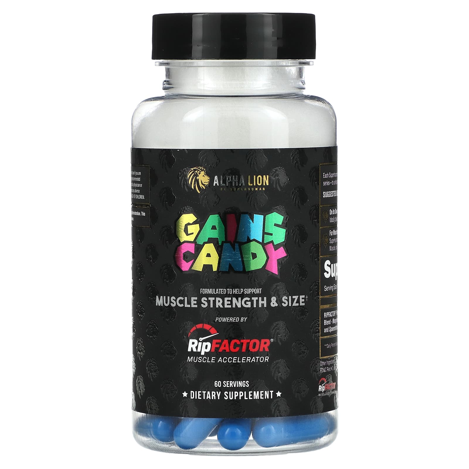 

ALPHA LION, Gain Candy, RipFactor, 60 capsules