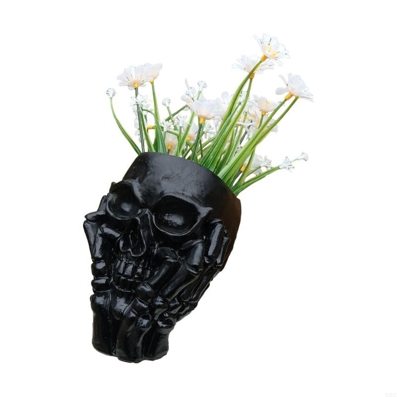 Resin Flower Succulents Pots Planters Skull Head Flowerpots Skull Planters Pots X3UC