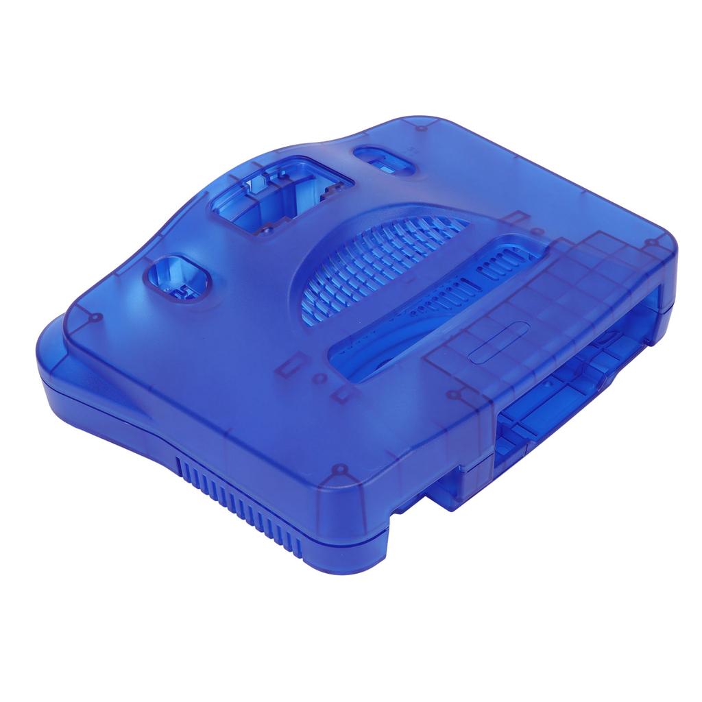 Retro Video Game Console Case Translucent Blue Replacement Protective Shell for N64 Retro Video Game