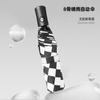 Automatic checkerboard umbrella folding weather and rain vinyl sunscreen umbrella UV protection parasol