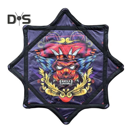 Flowstar Octagonal Scarf Juggling Toy for Beginners Double-Sided Print Cloth Fun Skill Toy Fingertip Rotating Flow Star Dapo Star Gift for Kids And