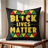 Fun Black History Month Cushion Cover Natural Linen Organic Fabric DoubleSided Printing Couch Pillow Covers Home Decor