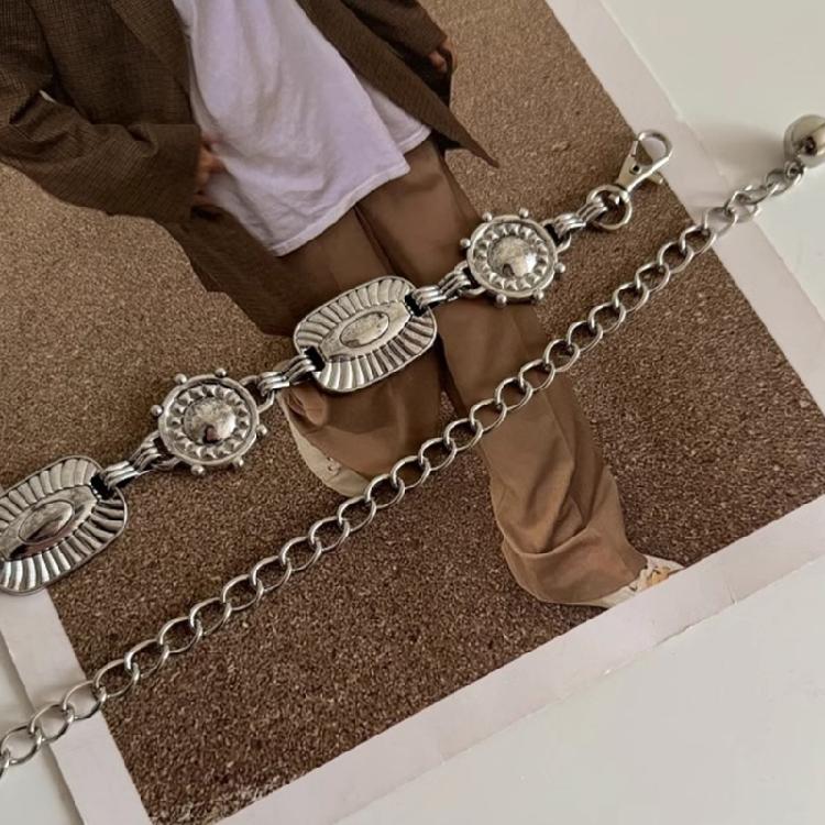 Women Waist Chain Ethnic Style Belts with Patterns Masquerades Waist Chain