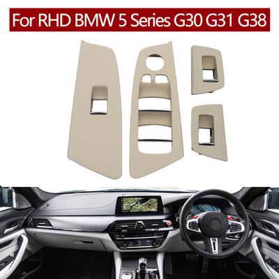 RHD Car Interior Door Window Switch Lifter Cover Panel Trim For BMW 5 Series G30 G31 F90 2017- 525 528 530 540