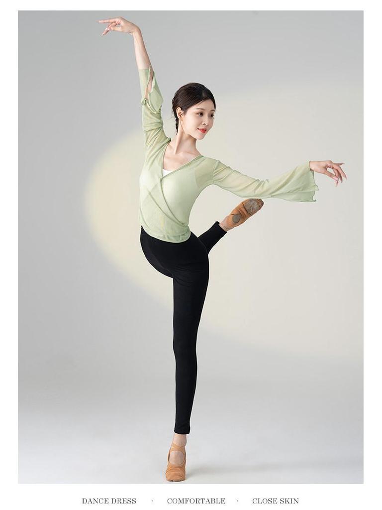 Chinese Classical Dance Costume: Women's Fairy Gauze Top and Mesh Skirt Set