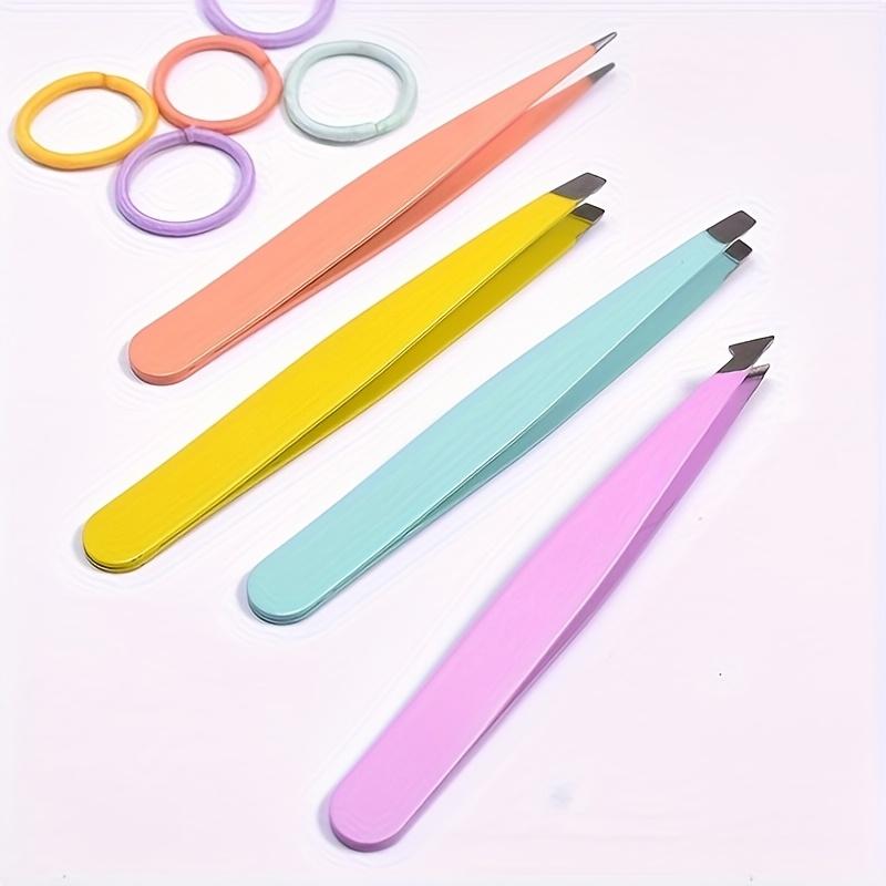 

4 шт. Пинцеты для бровей, Пинцеты для бровей со скошенным кончиком / угловым кончиком, Прецизионные для бровей, волос на лице, вросших волос
