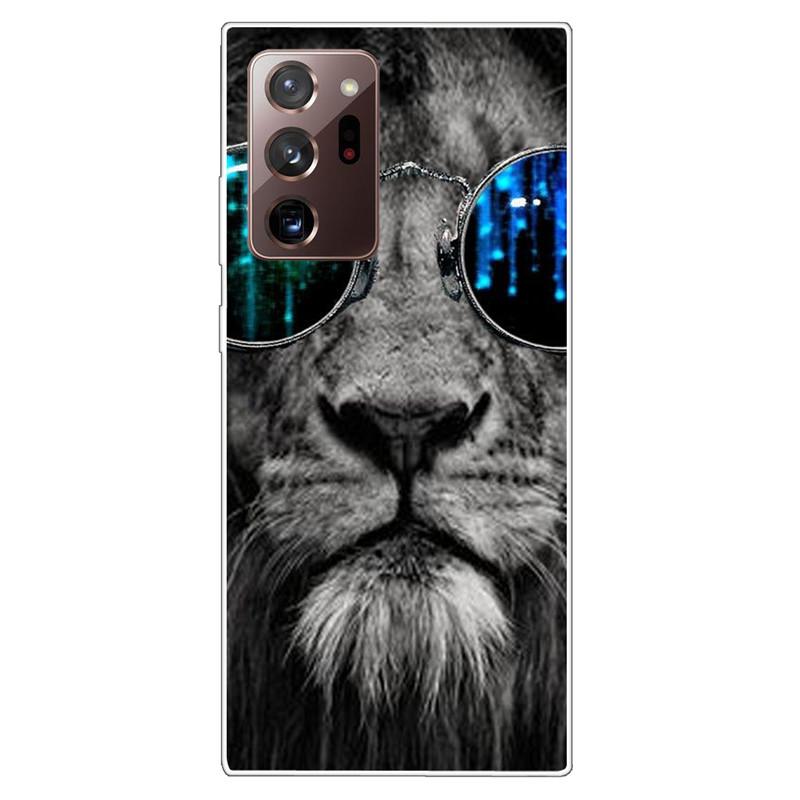 Soft Cover For Samsung Note 20 Ultra Case S20 FE TPU Print Cat Silicone Cases for Samsung Galaxy Note20 M52 5G Funda Coque Clear