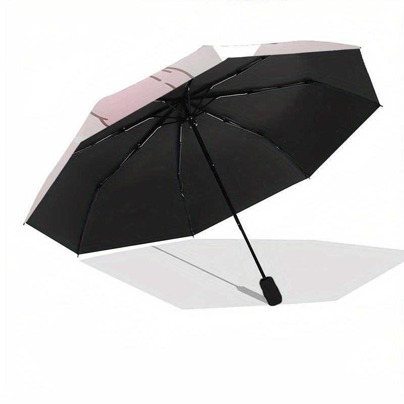 My Melody Automatic Opening and Closing Parasol Compact Travel Umbrella with 8 Ribs for Women and Men Ideal Birthday/Christmas Gift, Outdoor