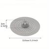 Silicone Drain Cover Hair Catcher, Bathroom Sink Strainer Shower Drain Stopper, Circular Bathtub Drain Protector