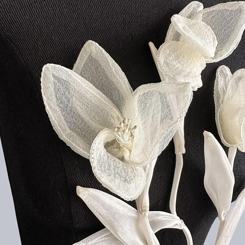 Solid Color Clothing Accessories Simplicity Flower Shape Dress Decoration Diy Simulation Flower Accessories