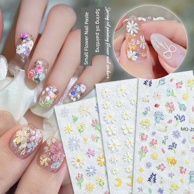 

Embossed White Little Daisy Nail Sticker One for each of the 3 paragraphs