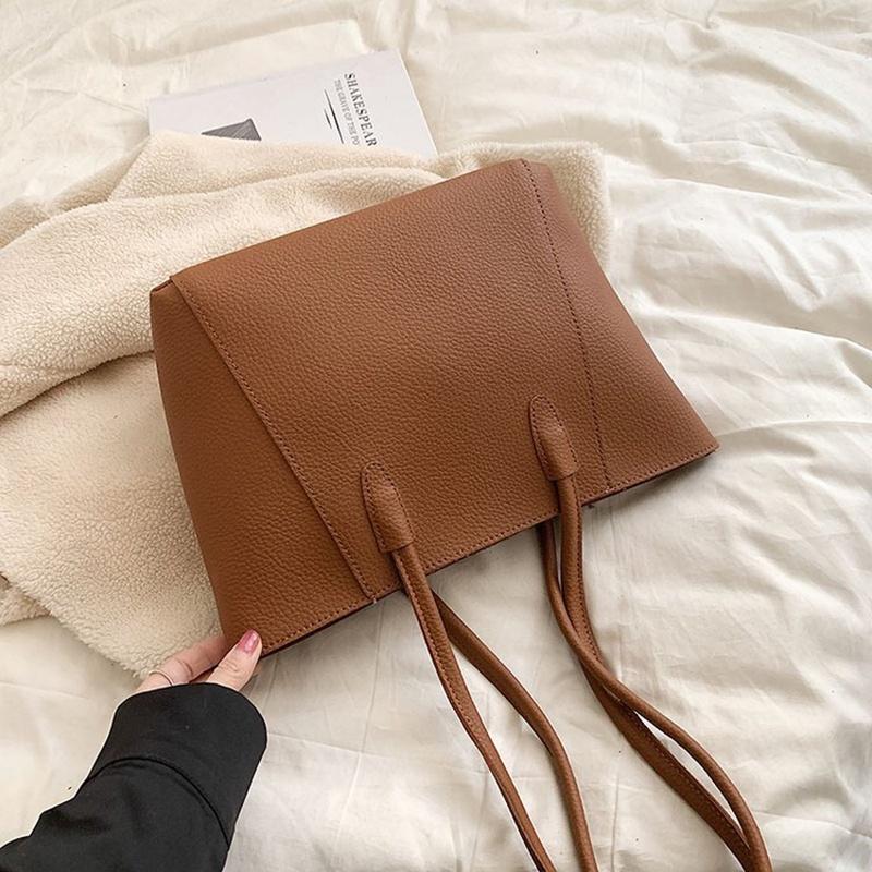 IELGY Простая вместительная сумка-мессенджер в стиле ретро для женщин. коричневый — фото 6