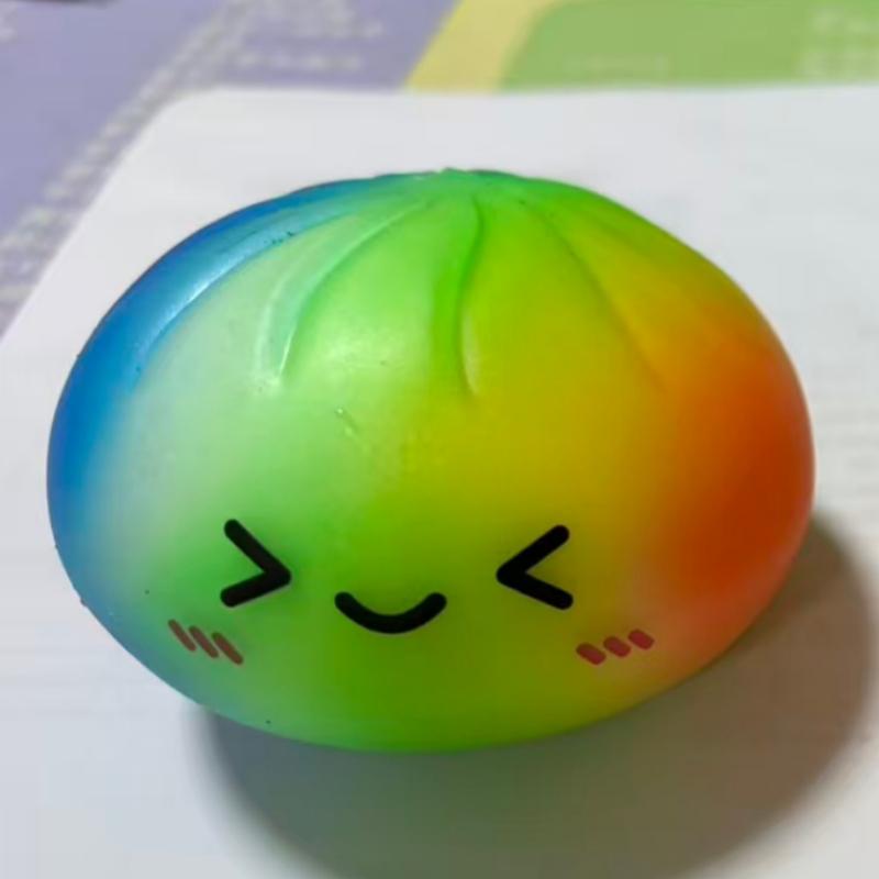 

Simulated Bun Squeezable Toy Soft Colorful Glitter Dumpling Anti-stress Relief Slow Rebound Toy Children s Restless Gift