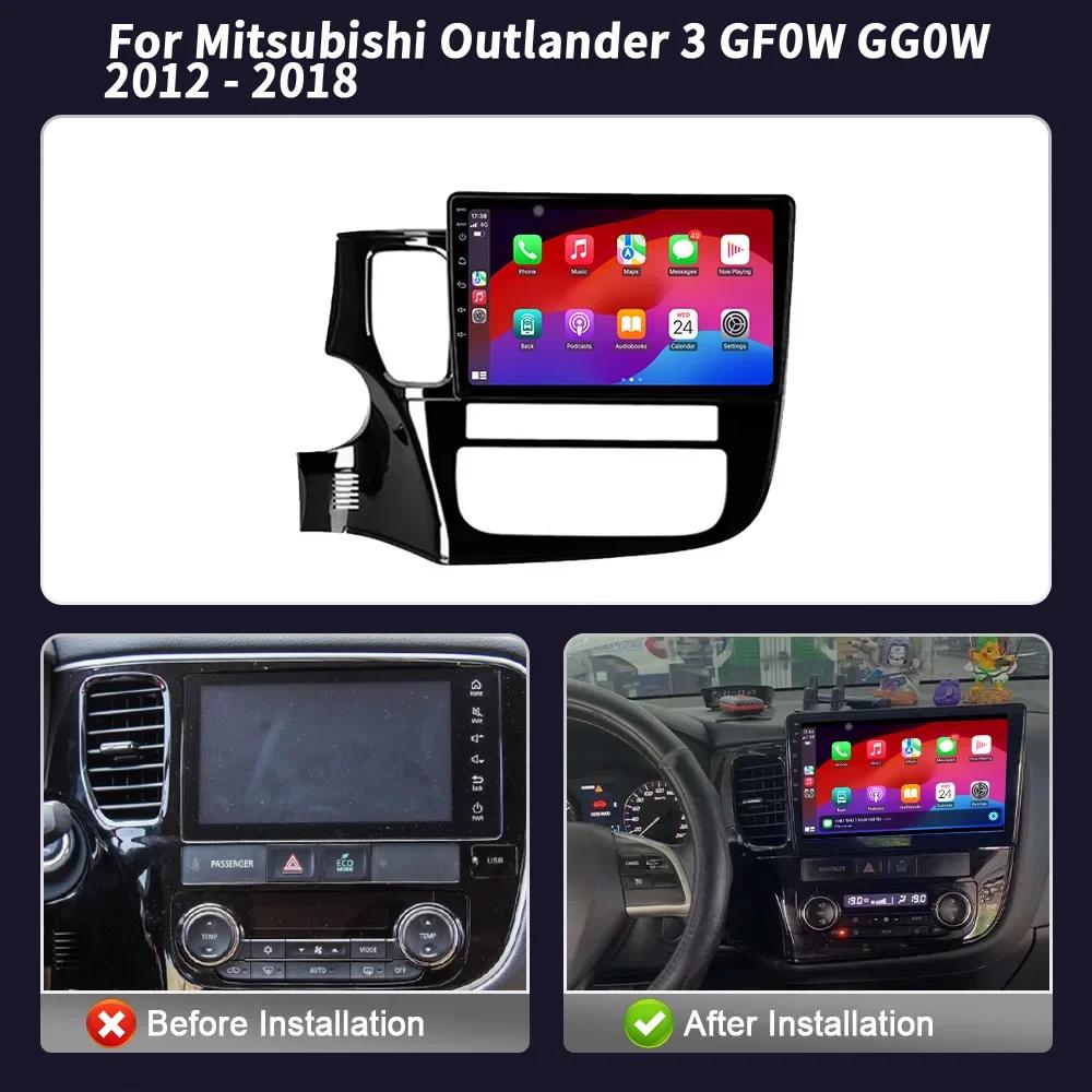 Android 14 For Mitsubishi Outlander 3 GF0W GG0W 2012-2018 Car Radio Multimedia Navigation Wireless CarPlay Touch Screen Stereo