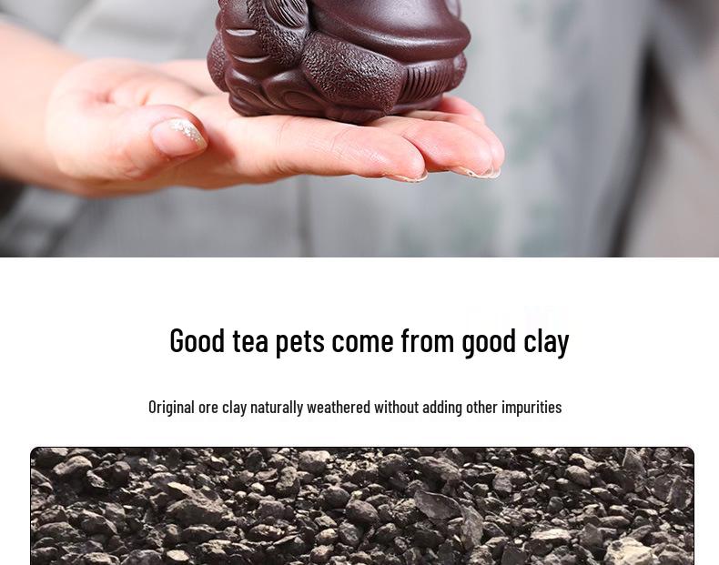 Handmade Yixing Zisha Dragon Turtle Tea Pet Sculpture for Tea Ceremony