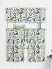 3D Floral Pattern Digital Print Kitchen Valance