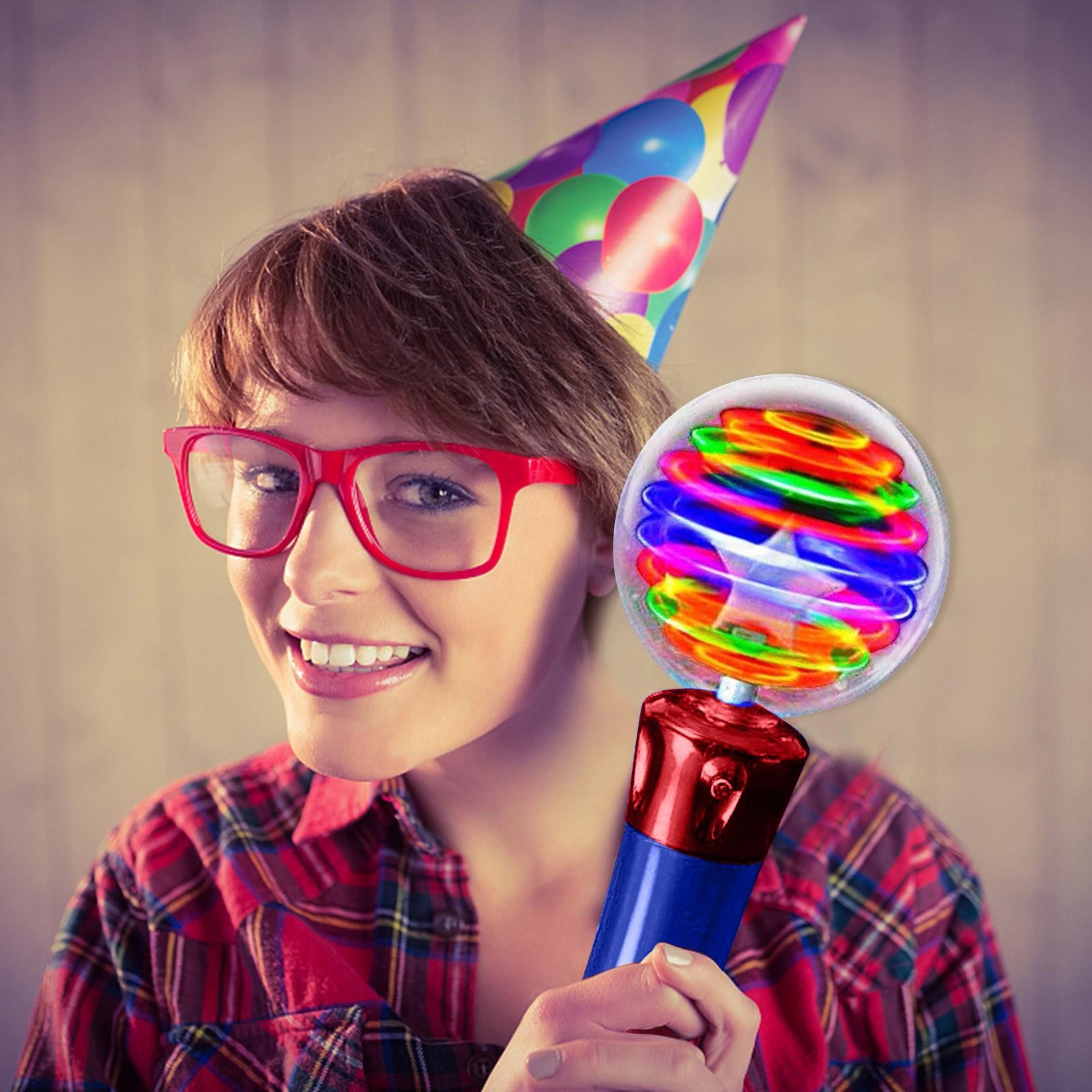 Детский светящийся шарик-игрушка-палка со светодиодной вспышкой и вращающимся световым — фото 7