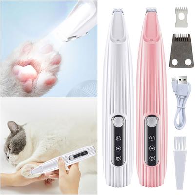 Cat Paw Trimmer Cat Clippers USB Rechargeable Pet Grooming Shaver LED Display Cat Trimmer Low Noise for Pet's Hair Around Paws