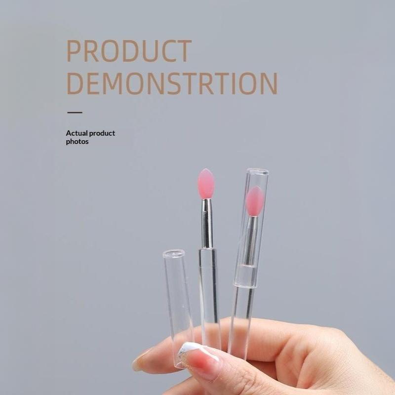 1 Pack Silicone Lip Brushes With Soft Tip Dustproof Cover For Daily Makeup Travel Lip Gloss Use