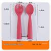 Baby Feeding Training Spoon - Silicone Long Handle for Infant Eating