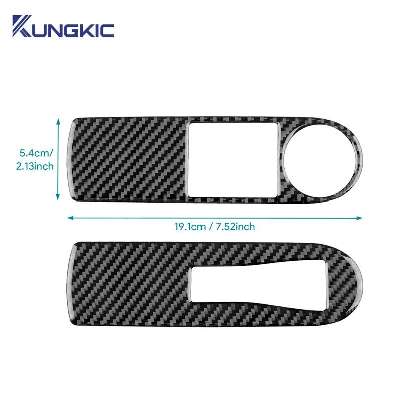 Real Soft Carbon Fiber Sticker LHD RHD For Renault Clio 3 2013 2014 2015 2016 2017 2018 Car Front Window Lift Frame Interior