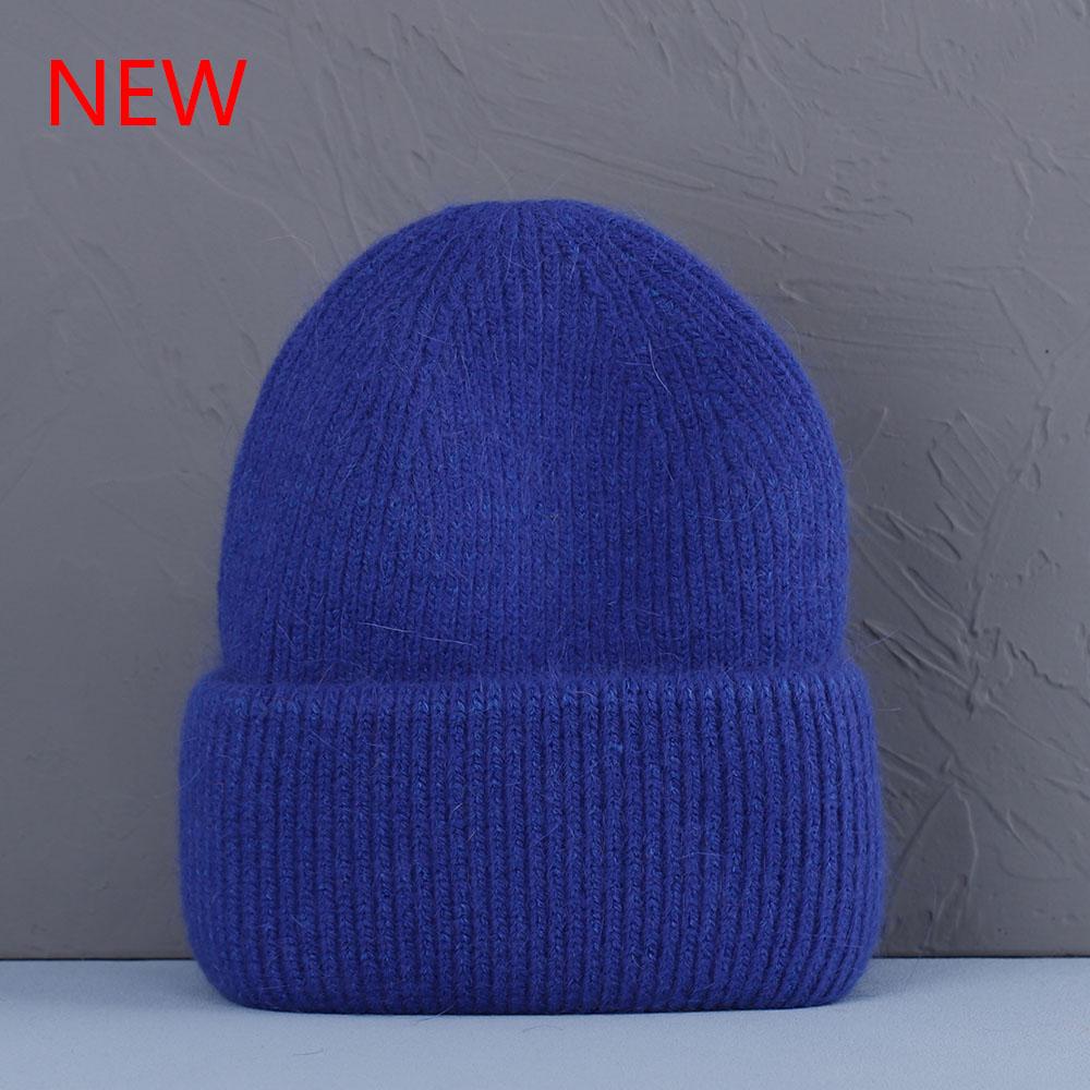 2023 new  Hot Selling Winter Hat Real Rabbit Fur Winter Hats For Women Fashion Warm Beanie Hats Solid Adult Cover Head Cap