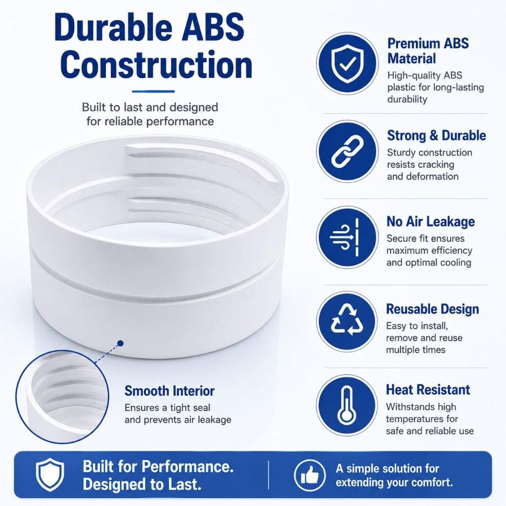 Vent Hose Connector AC Exhaust Hose Coupler ABS Vent Hose Connector  Air Conditioner Accessories