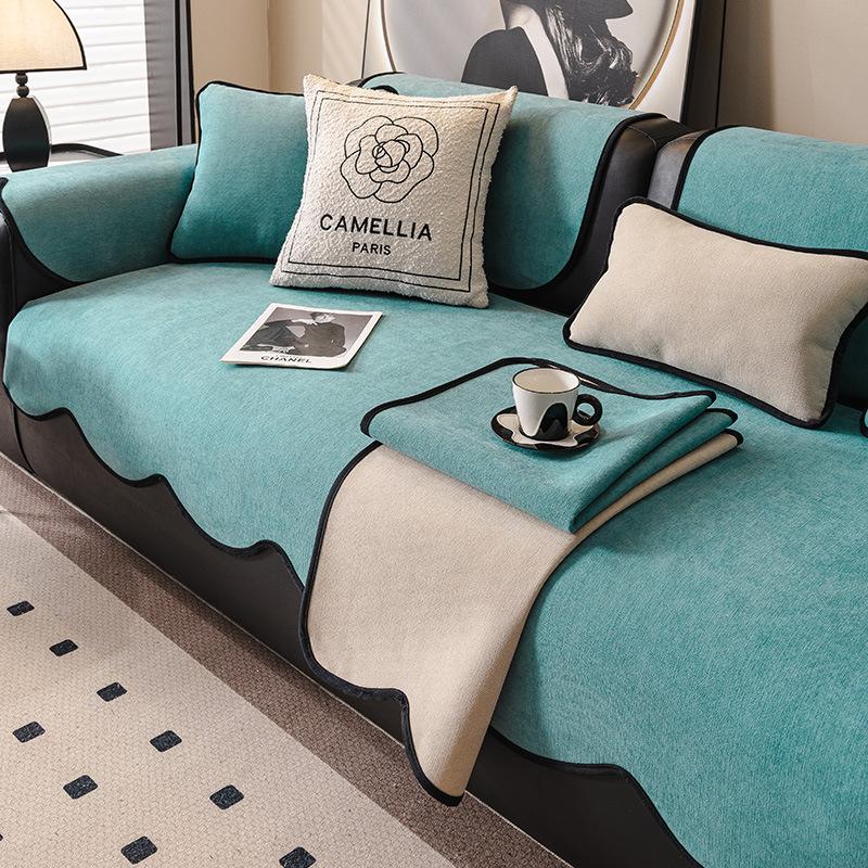 

Chenier Solid Color Sofa Cushion, Universal In All Seasons, Non-Slip Seat Cushion, Simple And Modern All-Inclusive Sofa Cover, Cloth Towel 70*70cm