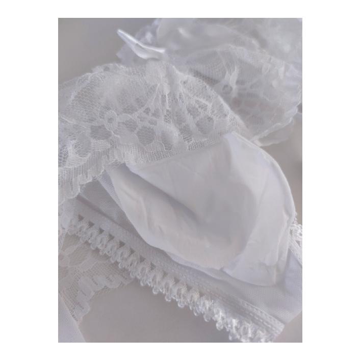 Mens Sexy Panties Lingerie Sissy Underwear Lace Skirted Thong with Garter Belt Briefs Bulge Pouch T Back for Gay Mens G StringsGood product