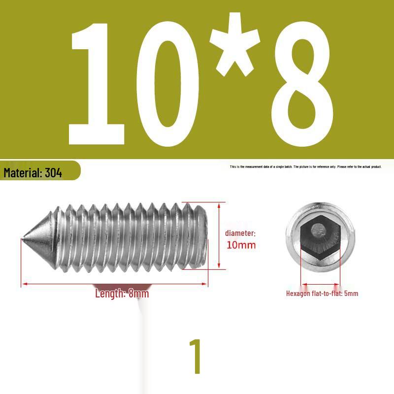 12.9 Edelstahl 304 Innensechskant Kegelspitze Gewindestift M2/M3