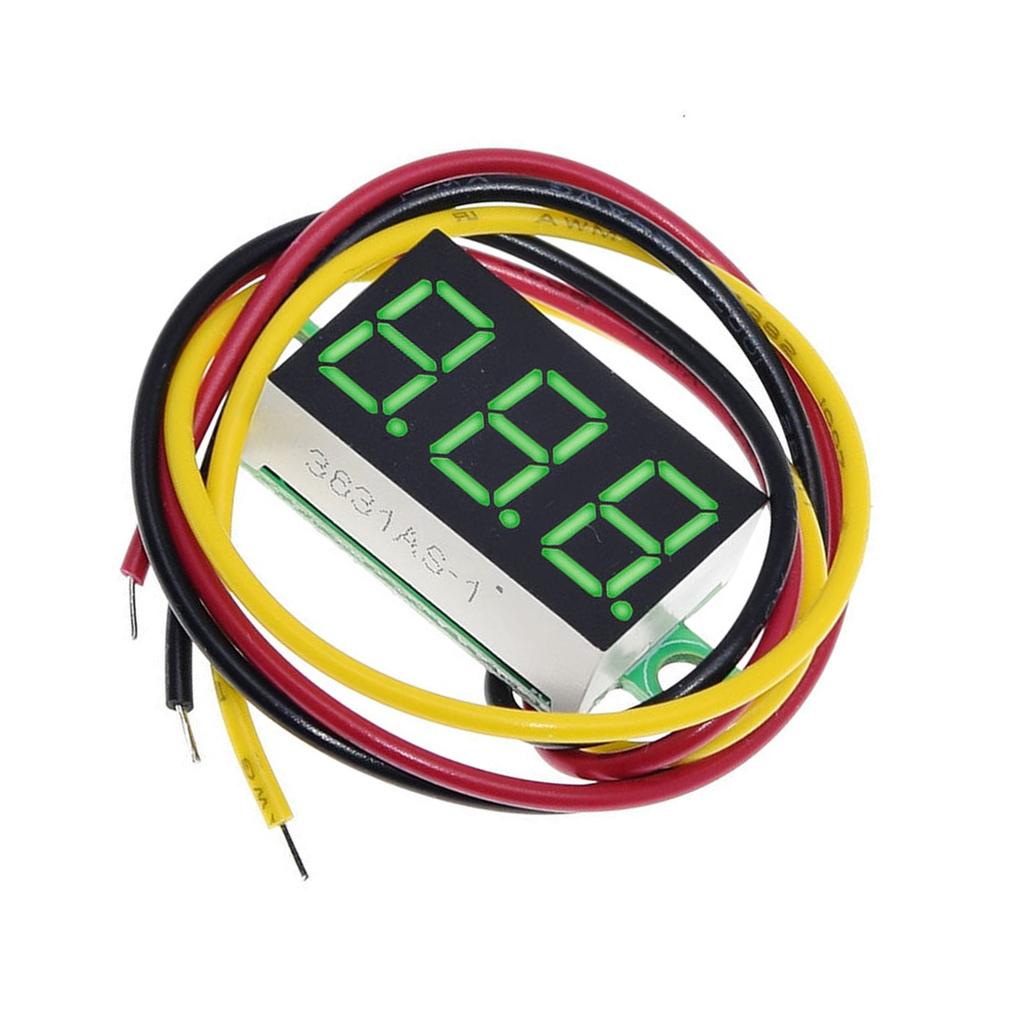 Miniature 0.36 Inch Voltage Gauge Easy To Read Screen Digital Voltmeter for Automotive & Motorcycle Circuit Testing
