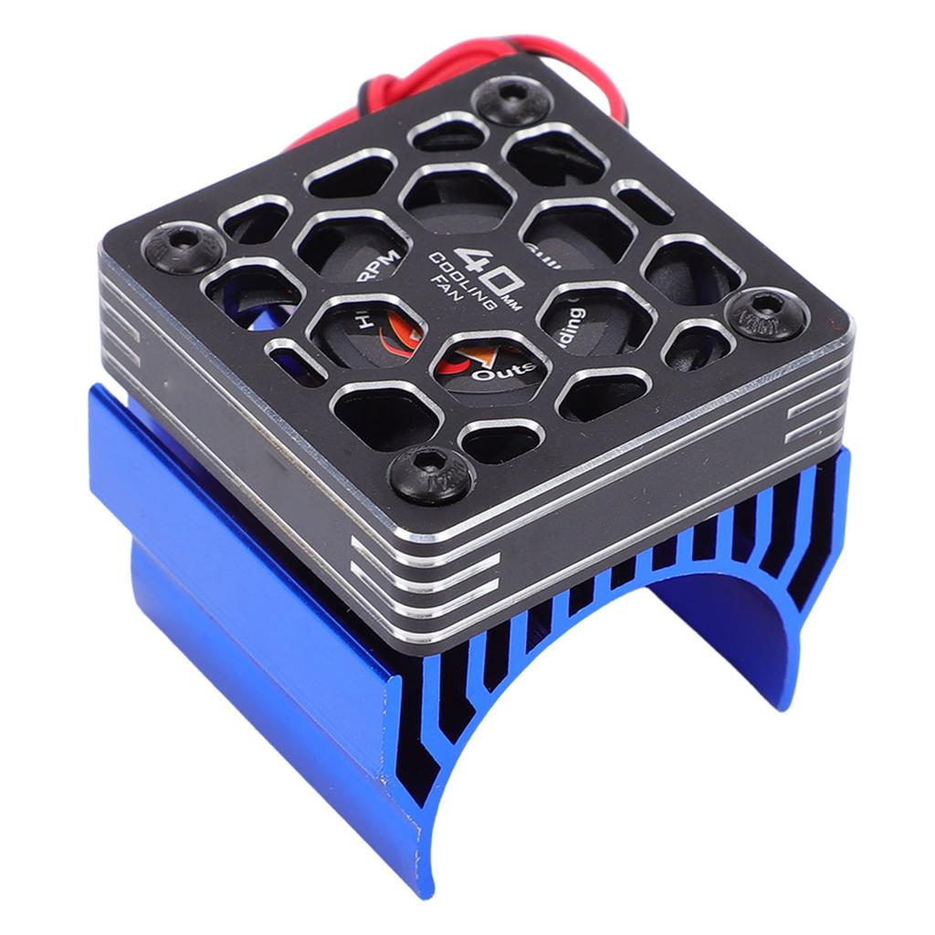 RC Cooling Fan with Heatsink Metal Cover Blue 28000rpm 40mm Motor Fan for 1 8 1 10 RC Car