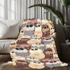Cute hamster pattern Flannel printed blanket suitable for all seasons suitable for living room office sofa and travel 180x250CM