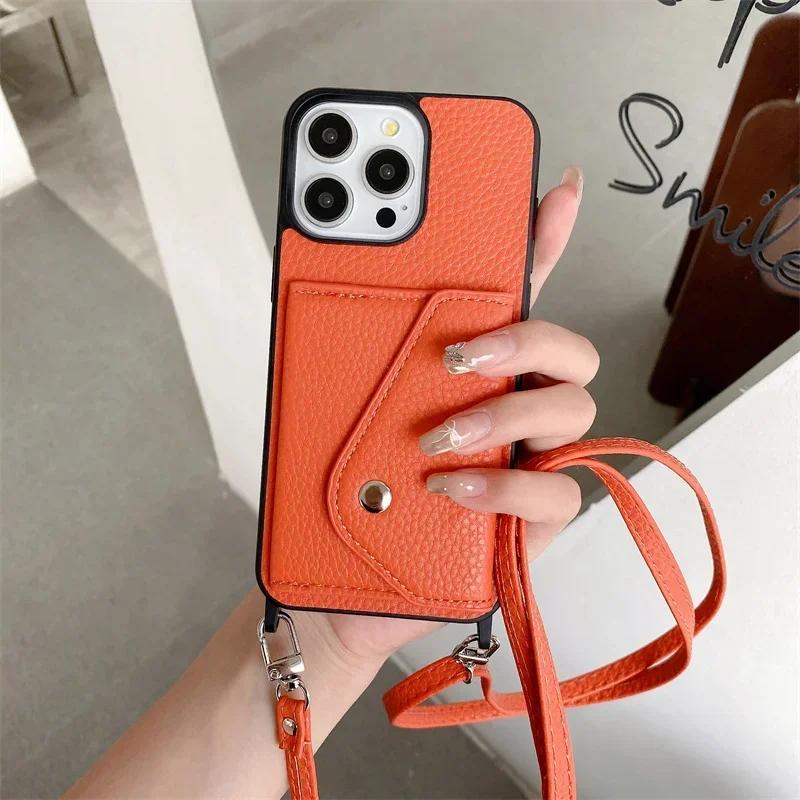 

Кошелек с держателем для карт, наплечный чехол для телефона для iPhone 13 12 Mini 16E 16 15 Plus 14 11 Pro Max, защитный чехол из искусственной кожи For iPhone 16E