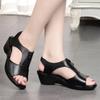 Women S European Roman Style Fish Mouth Wedge Heel Sandals With Zipper
